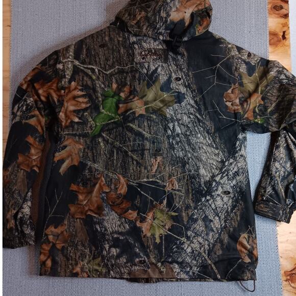 Cabela's Dry Plus Hunting Jacket M Regular Mossy Oak Tree Camo Hooded Outdoors - Picture 9 of 15